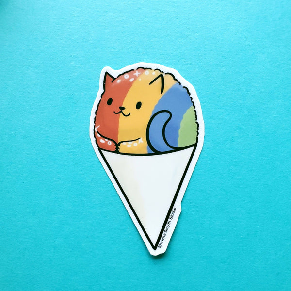 Cool Cat Snowcone Sticker