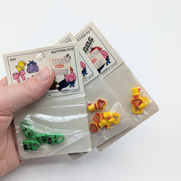 Vintage Plastic Buddy Button Bundles