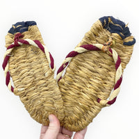 Vintage Straw Sandal Decor