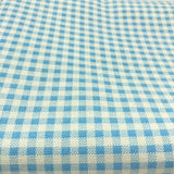 White Blue Check Fabric - 1 3/4 yards x 48