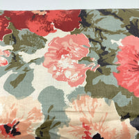 Floral Sateen Cotton Fabric - 1 1/2 yards x 36